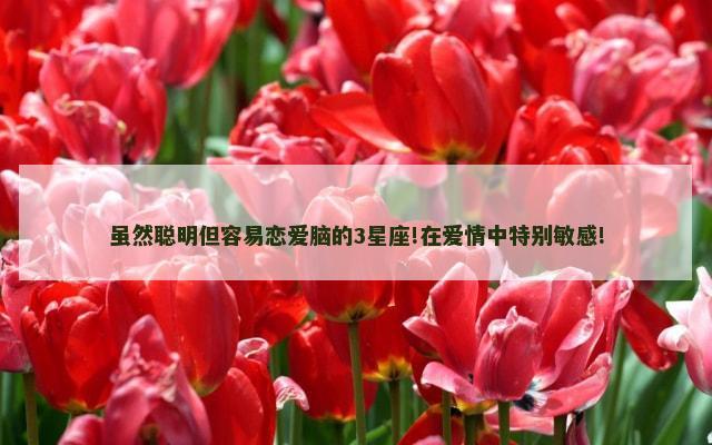 虽然聪明但容易恋爱脑的3星座!在爱情中特别敏感!