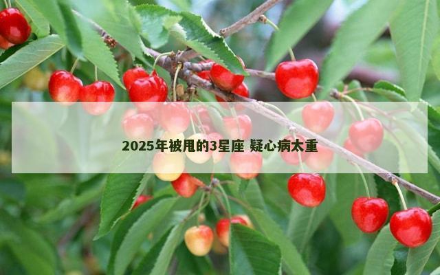 2025年被甩的3星座 疑心病太重