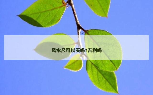 风水尺可以买吗?吉利吗