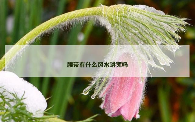 腰带有什么风水讲究吗