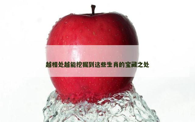 越相处越能挖掘到这些生肖的宝藏之处