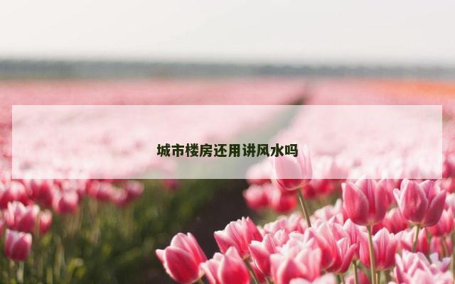 城市楼房还用讲风水吗