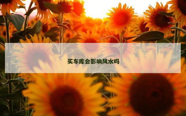 买车库会影响风水吗