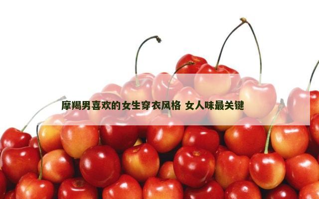 摩羯男喜欢的女生穿衣风格 女人味最关键 　　