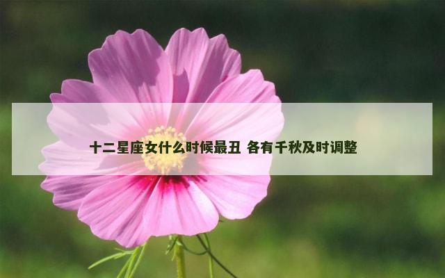 十二星座女什么时候最丑 各有千秋及时调整
