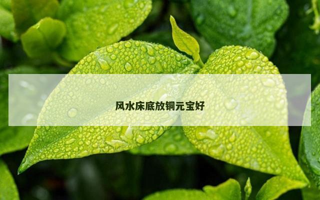 风水床底放铜元宝好