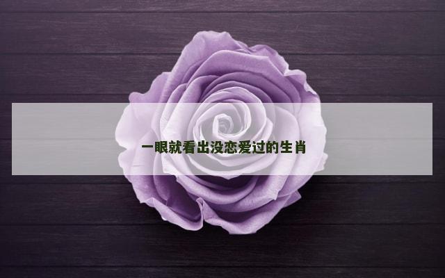 一眼就看出没恋爱过的生肖