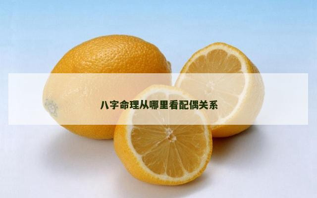 八字命理从哪里看配偶关系
