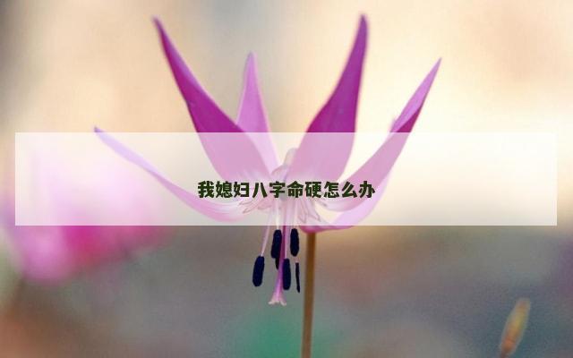 我媳妇八字命硬怎么办