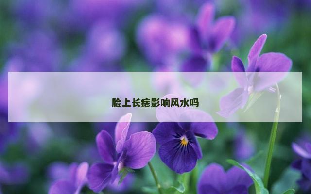 脸上长痣影响风水吗