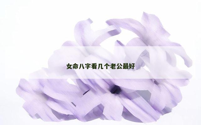 女命八字看几个老公最好