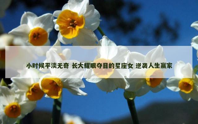 小时候平淡无奇 长大耀眼夺目的星座女 逆袭人生赢家