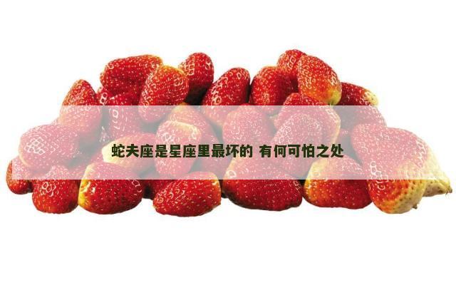 蛇夫座是星座里最坏的 有何可怕之处