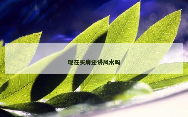 现在买房还讲风水吗