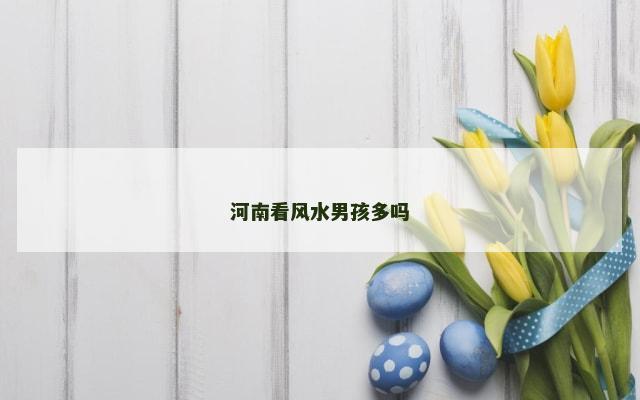 河南看风水男孩多吗