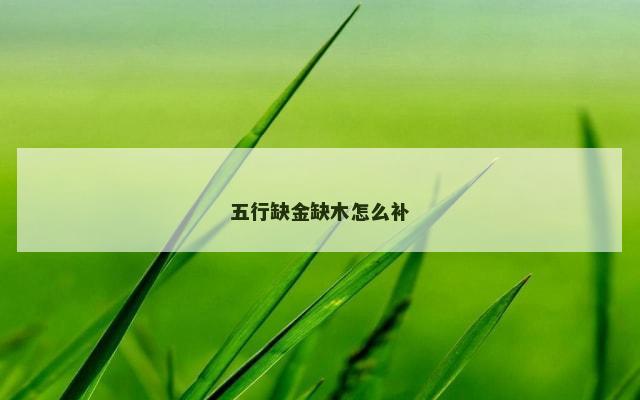 五行缺金缺木怎么补