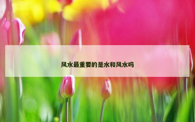 风水最重要的是水和风水吗