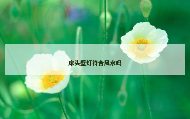 床头壁灯符合风水吗