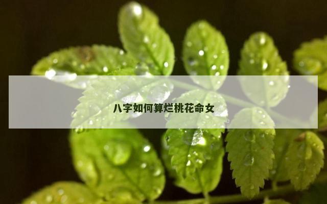 八字如何算烂桃花命女