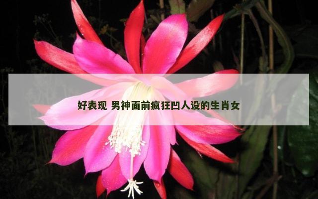 好表现 男神面前疯狂凹人设的生肖女