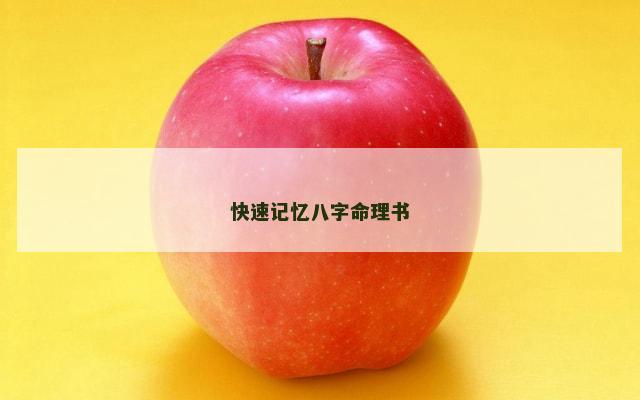 快速记忆八字命理书
