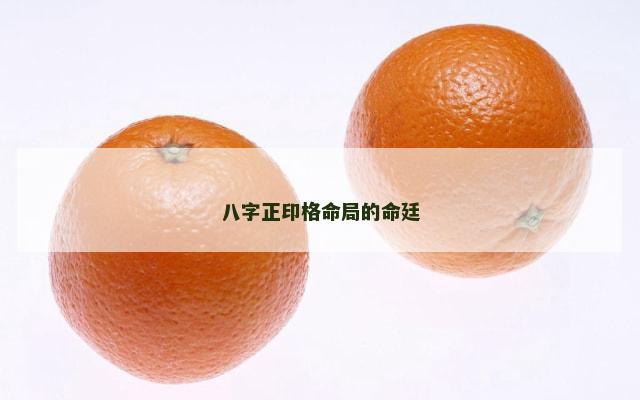 八字正印格命局的命廷
