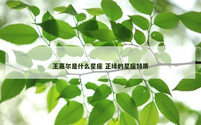 王嘉尔是什么星座 正缘的星座特质