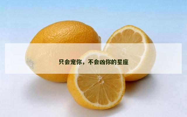 只会宠你，不会凶你的星座