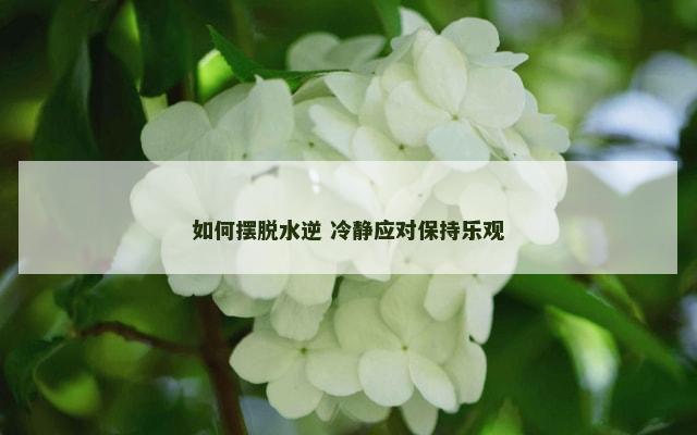 如何摆脱水逆 冷静应对保持乐观