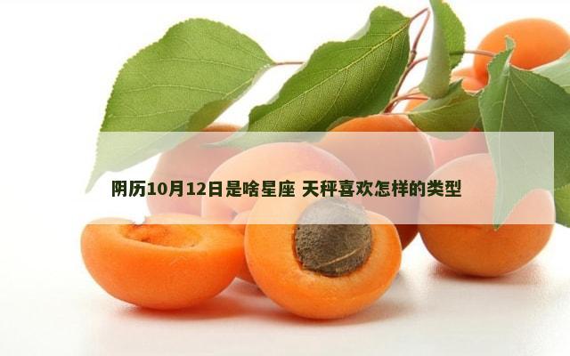 阴历10月12日是啥星座 天秤喜欢怎样的类型