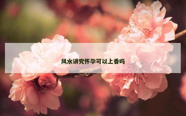 风水讲究怀孕可以上香吗