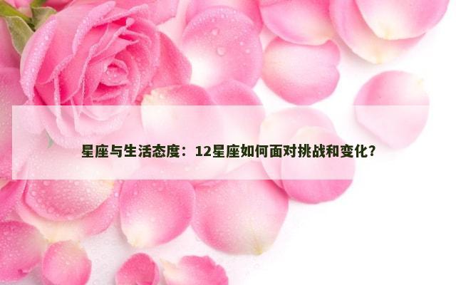 星座与生活态度：12星座如何面对挑战和变化？