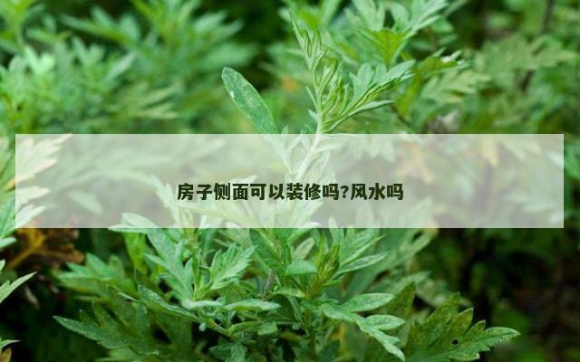 房子侧面可以装修吗?风水吗