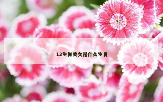 12生肖美女是什么生肖