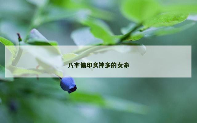 八字偏印食神多的女命