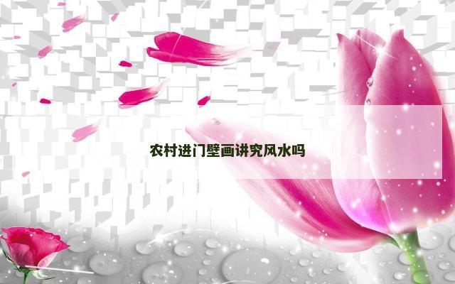 农村进门壁画讲究风水吗
