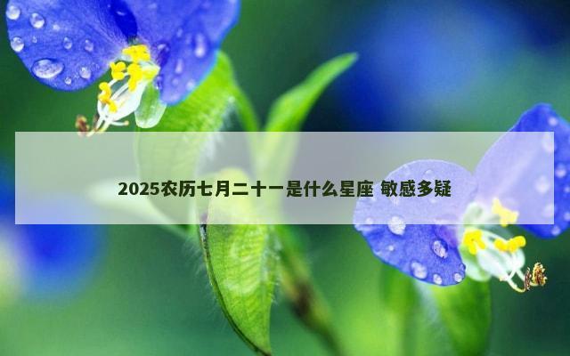2025农历七月二十一是什么星座 敏感多疑