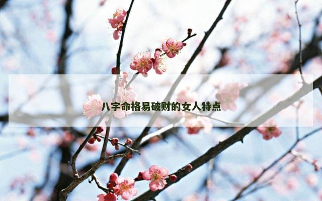 八字命格易破财的女人特点