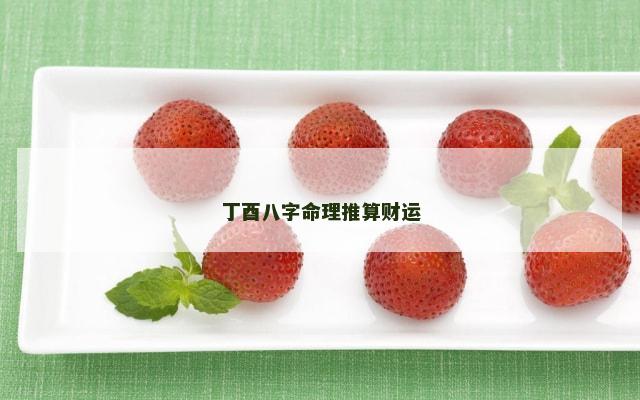 丁酉八字命理推算财运