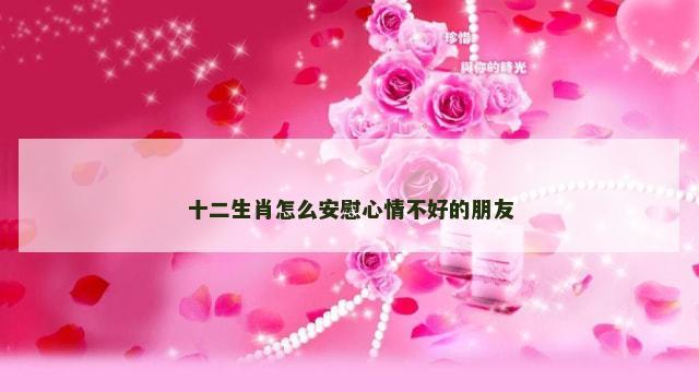 十二生肖怎么安慰心情不好的朋友