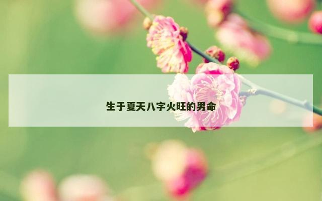 生于夏天八字火旺的男命