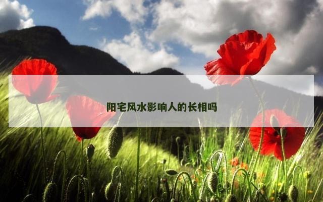 阳宅风水影响人的长相吗