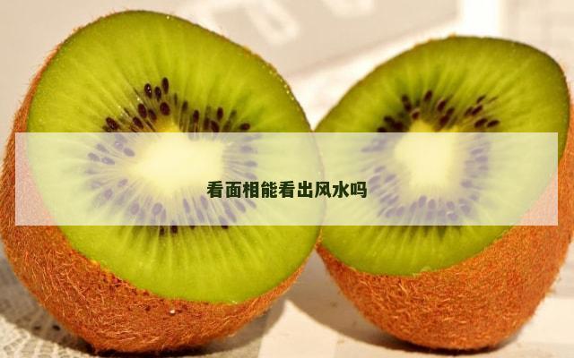 看面相能看出风水吗