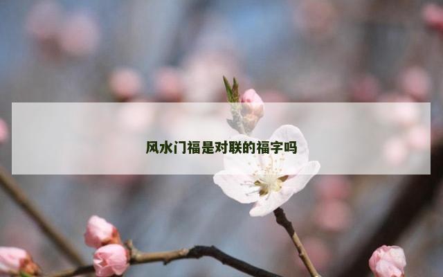 风水门福是对联的福字吗