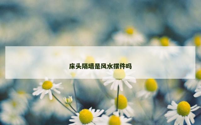 床头隔墙是风水摆件吗