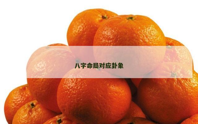 八字命局对应卦象