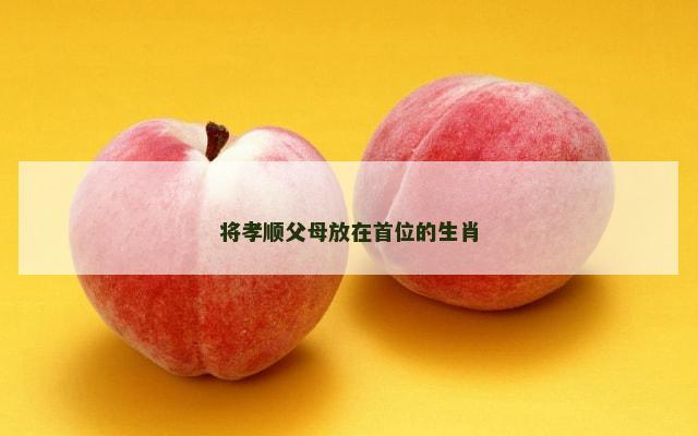 将孝顺父母放在首位的生肖