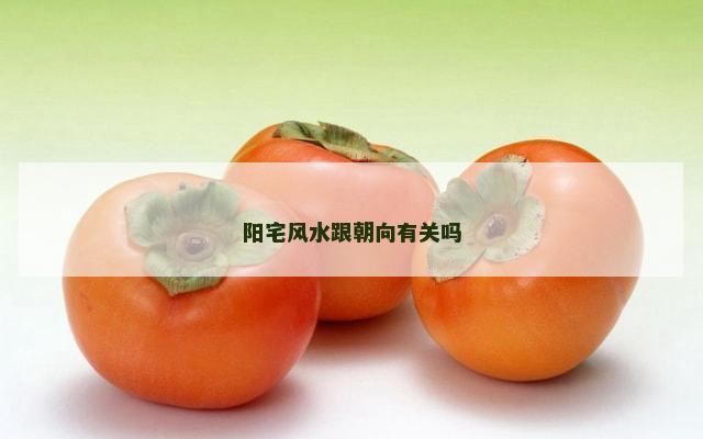 阳宅风水跟朝向有关吗