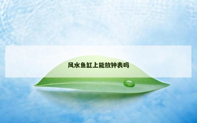 风水鱼缸上能放钟表吗
