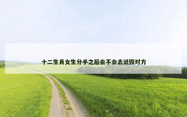 十二生肖女生分手之后会不会去诋毁对方
